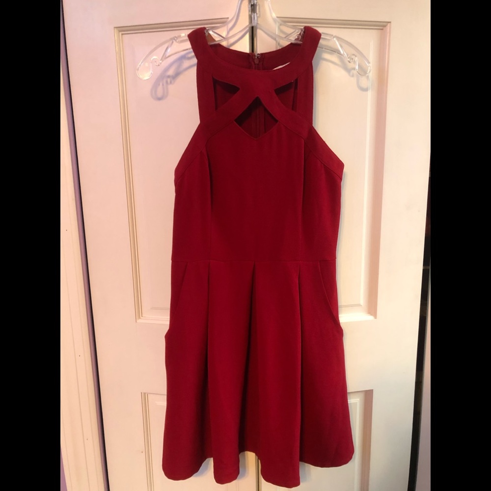 criss cross halter top dress